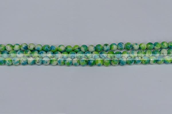CMJ521 15.5 inches 8mm round rainbow jade beads wholesale