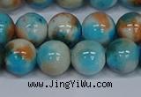 CMJ579 15.5 inches 12mm round rainbow jade beads wholesale