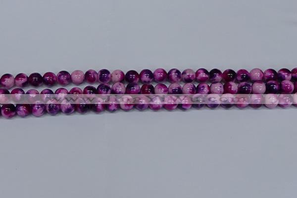 CMJ584 15.5 inches 8mm round rainbow jade beads wholesale