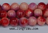 CMJ619 15.5 inches 8mm round rainbow jade beads wholesale