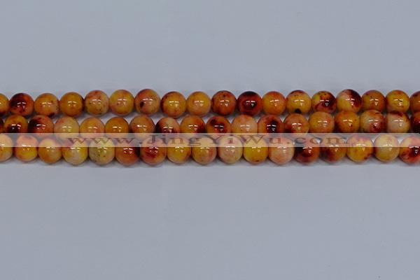 CMJ649 15.5 inches 12mm round rainbow jade beads wholesale