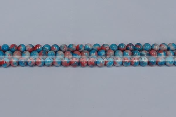 CMJ661 15.5 inches 8mm round rainbow jade beads wholesale