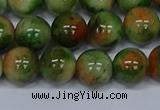 CMJ677 15.5 inches 12mm round rainbow jade beads wholesale