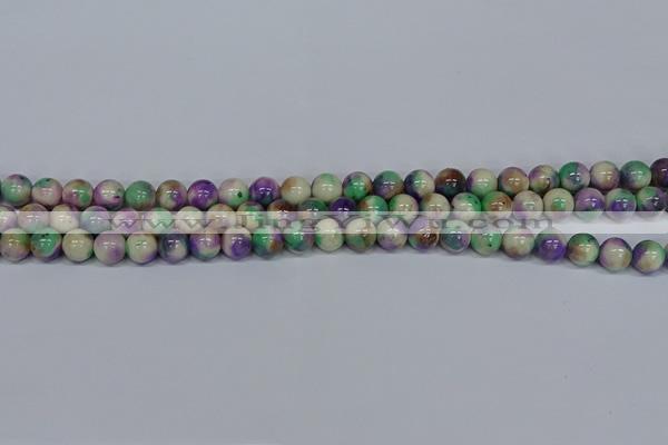 CMJ717 15.5 inches 8mm round rainbow jade beads wholesale