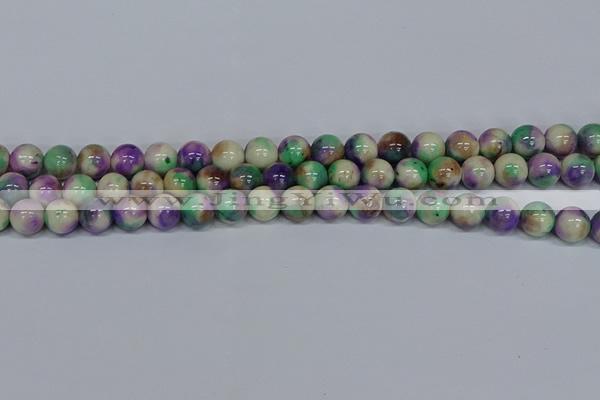 CMJ718 15.5 inches 10mm round rainbow jade beads wholesale
