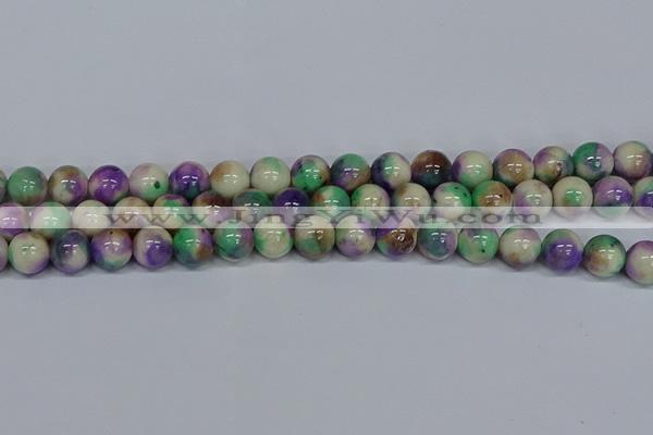CMJ719 15.5 inches 12mm round rainbow jade beads wholesale