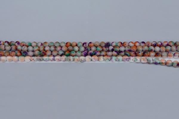 CMJ722 15.5 inches 4mm round rainbow jade beads wholesale