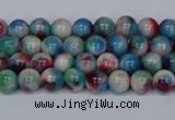 CMJ729 15.5 inches 4mm round rainbow jade beads wholesale
