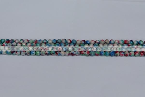 CMJ729 15.5 inches 4mm round rainbow jade beads wholesale