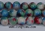 CMJ731 15.5 inches 8mm round rainbow jade beads wholesale