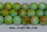 CMJ738 15.5 inches 8mm round rainbow jade beads wholesale