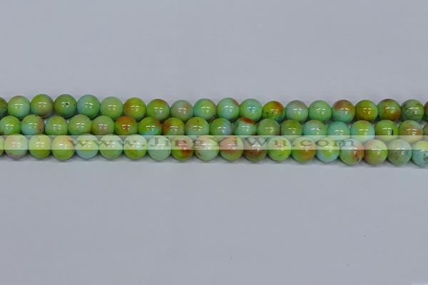 CMJ739 15.5 inches 10mm round rainbow jade beads wholesale