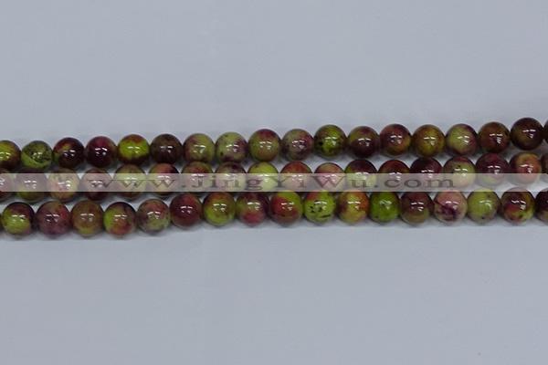 CMJ747 15.5 inches 12mm round rainbow jade beads wholesale