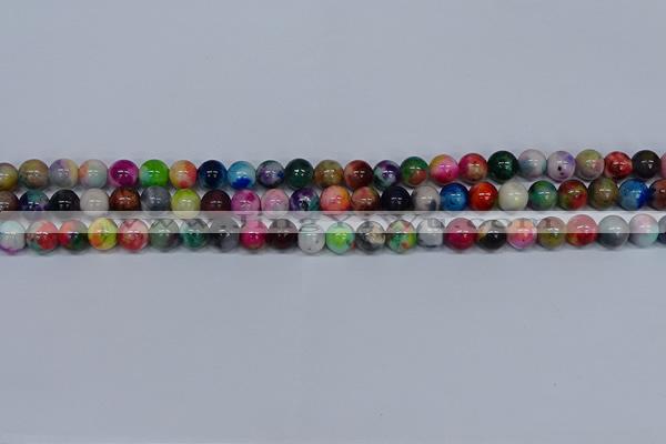 CMJ752 15.5 inches 8mm round rainbow jade beads wholesale