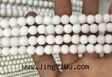 CMJ802 15.5 inches 8mm round matte Mashan jade beads wholesale