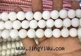CMJ804 15.5 inches 12mm round matte Mashan jade beads wholesale