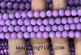 CMJ817 15.5 inches 8mm round matte Mashan jade beads wholesale