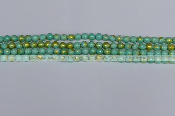 CMJ970 15.5 inches 4mm round Mashan jade beads wholesale