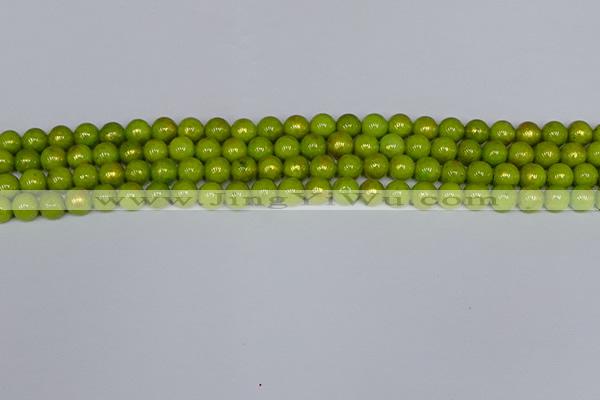 CMJ985 15.5 inches 4mm round Mashan jade beads wholesale