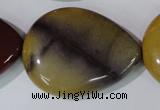 CMK255 15.5 inches 30*40mm flat teardrop mookaite gemstone beads