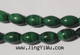 CMN212 15.5 inches 8*12mm rice natural malachite beads wholesale