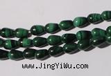 CMN216 15.5 inches 5*7mm teardrop natural malachite beads wholesale