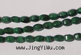CMN222 15.5 inches 4*6mm faceted rice natural malachite beads