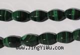 CMN225 15.5 inches 8*12mm faceted rice natural malachite beads