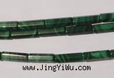 CMN241 15.5 inches 4*13mm faceted tube natural malachite beads