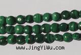 CMN250 15.5 inches 6mm flat round natural malachite beads wholesale