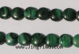 CMN251 15.5 inches 8mm flat round natural malachite beads wholesale