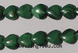 CMN257 15.5 inches 10*10mm heart natural malachite beads wholesale