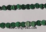 CMN260 15.5 inches 6*6mm heart natural malachite beads wholesale