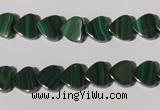 CMN261 15.5 inches 8*8mm heart natural malachite beads wholesale