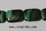 CMN317 15.5 inches 15*20mm rectangle natural malachite beads wholesale