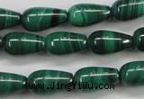CMN415 15.5 inches 5*9mm teardrop natural malachite beads wholesale