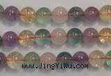 CMQ212 15.5 inches 8mm round multicolor quartz gemstone beads