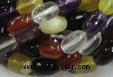 CMQ28 15.5 inches 8*12mm rice multicolor quartz beads wholesale