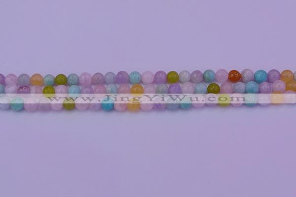 CMQ341 15.5 inches 6mm round mixed quartz gemstone beads