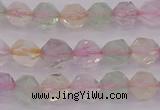 CMQ366 15.5 inches 6mm faceted nuggets mixed quartz beads