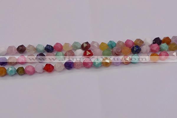 CMQ371 15.5 inches 6mm faceted nuggets mixed gemstone beads
