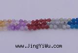 CMQ377 15.5 inches 8mm faceted nuggets mixed quartz beads wholesale