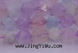 CMQ381 15.5 inches 6mm faceted nuggets mixed quartz beads