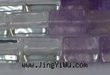 CMQ40 15.5 inches 10*15mm trihedron mixed quartz beads wholesale