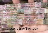CMQ510 15.5 inches 12*16mm bone colorfull quartz beads