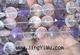 CMQ526 15.5 inches 18mm faceted coin colorfull quartz beads