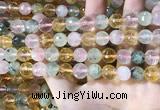 CMQ532 15.5 inches 10mm faceted round colorfull quartz beads