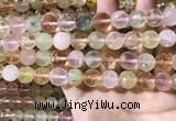 CMQ536 15.5 inches 12mm faceted round colorfull quartz beads