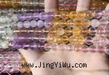 CMQ543 15.5 inches 8mm faceted round colorfull quartz beads