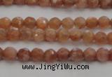 CMS1010 15.5 inches 4mm faceted round AA grade moonstone beads
